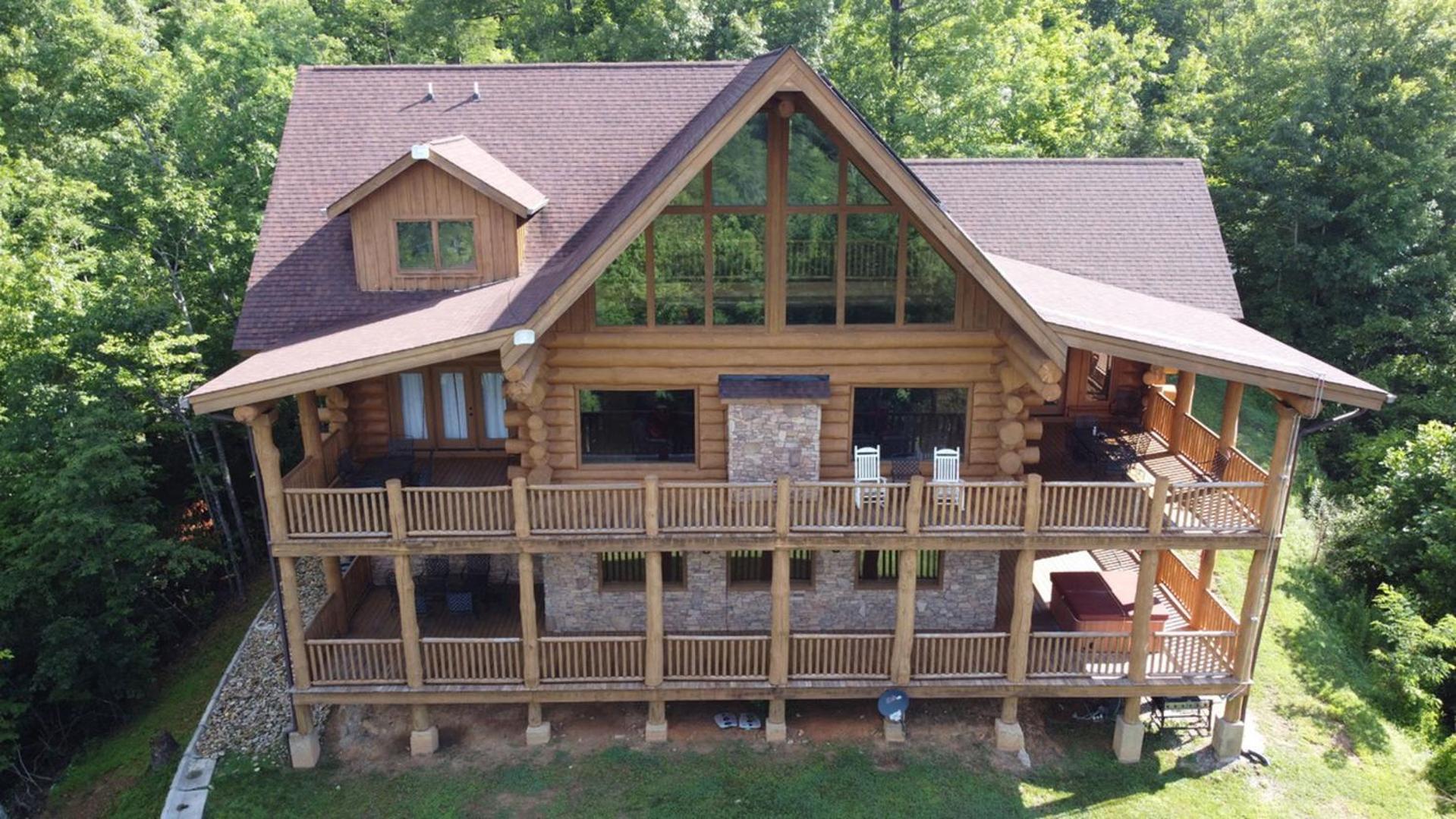 Big Bear Ridge Lodge - Breathtaking Mountain Views And Private Forest Scenes In Amazing Large Log Cabin Гатлинбург Экстерьер фото