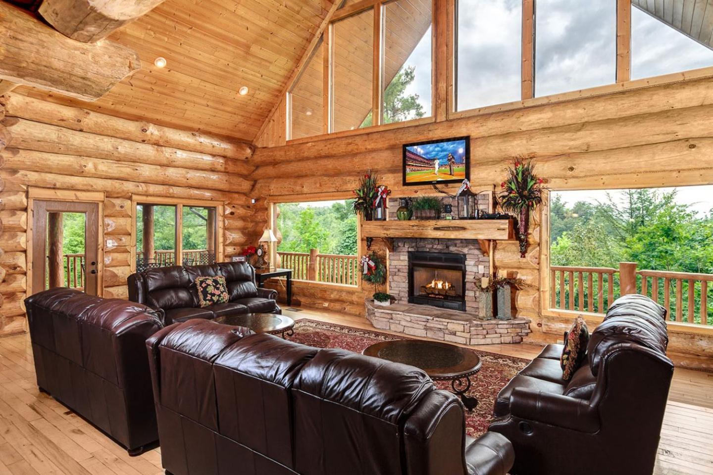 Big Bear Ridge Lodge - Breathtaking Mountain Views And Private Forest Scenes In Amazing Large Log Cabin Гатлинбург Экстерьер фото